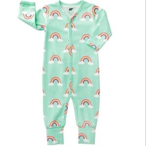 Monica + Andy Baby Kids Long Sleeve Colorful Rainbow Print One Piece. 6-9 Months